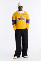 Lakers Long Sleeve Fleece Polo - Yellow image 1