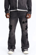Stacked Skinny Flare Stellar Jean - Black Wash image 1