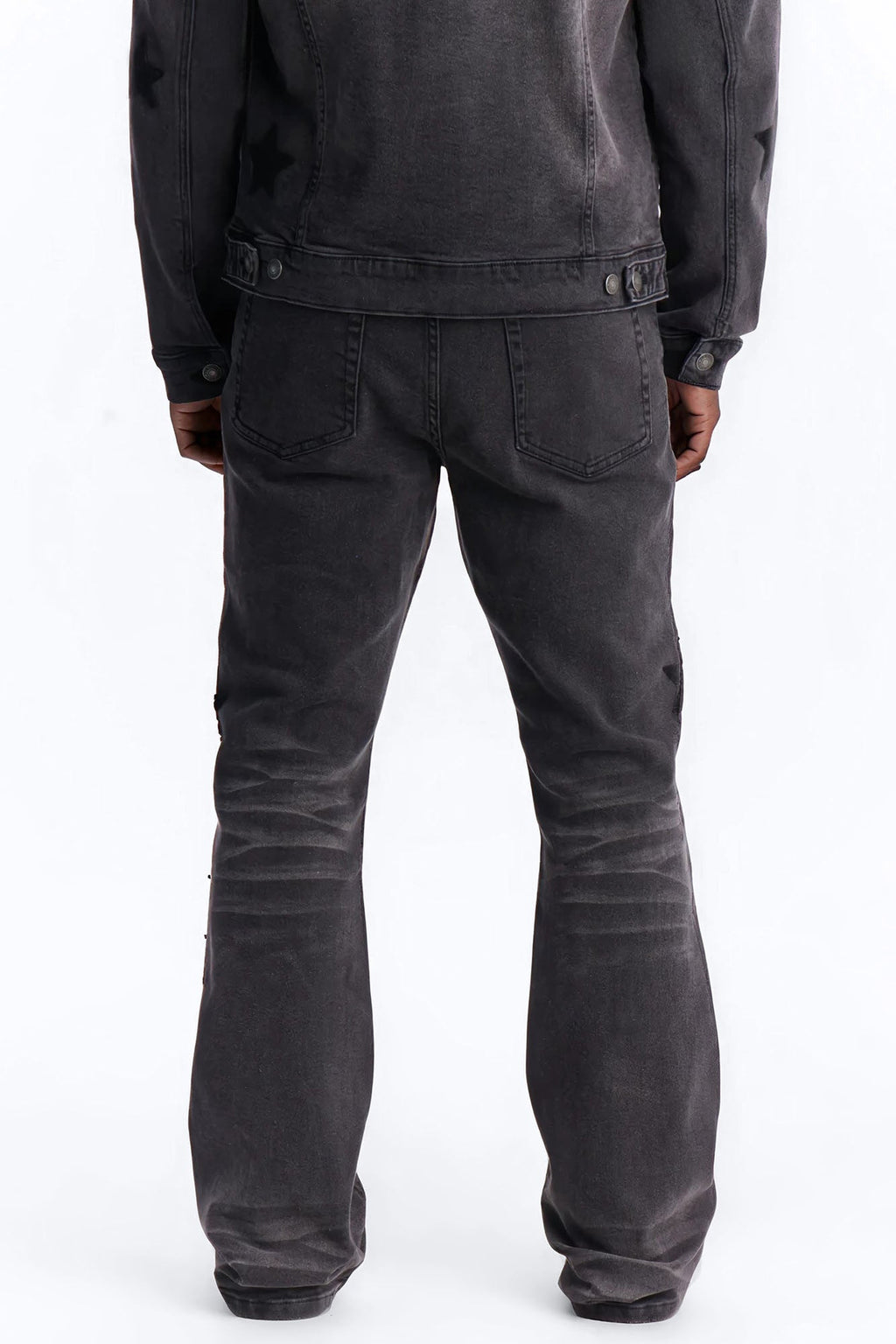 Stacked Skinny Flare Stellar Jean - Black Wash image 3