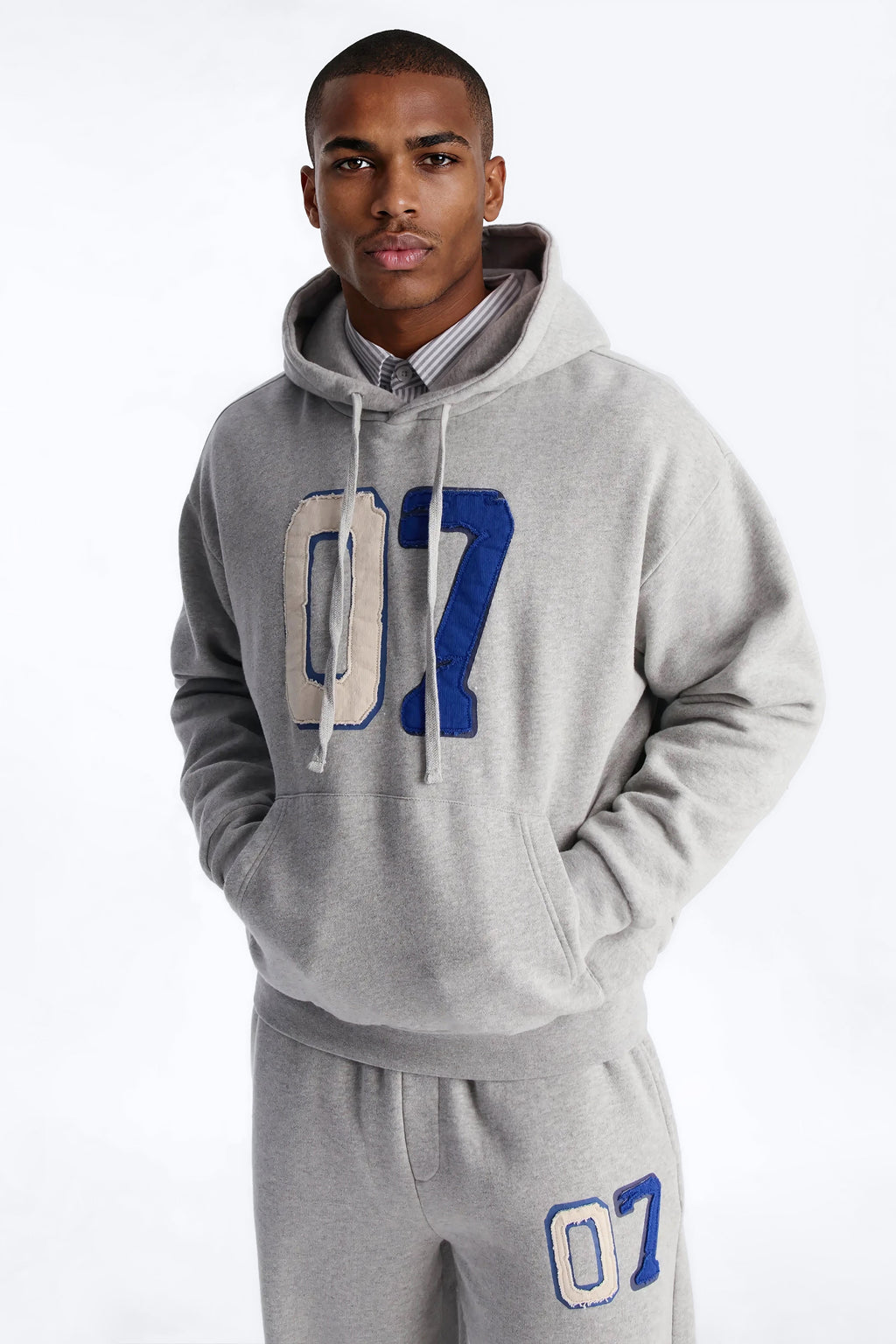 Mellow Patch Hoodie - Heather Grey image 1