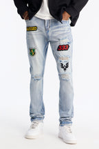 Stacked Skinny Urban Mend Jeans - Light Wash image 1