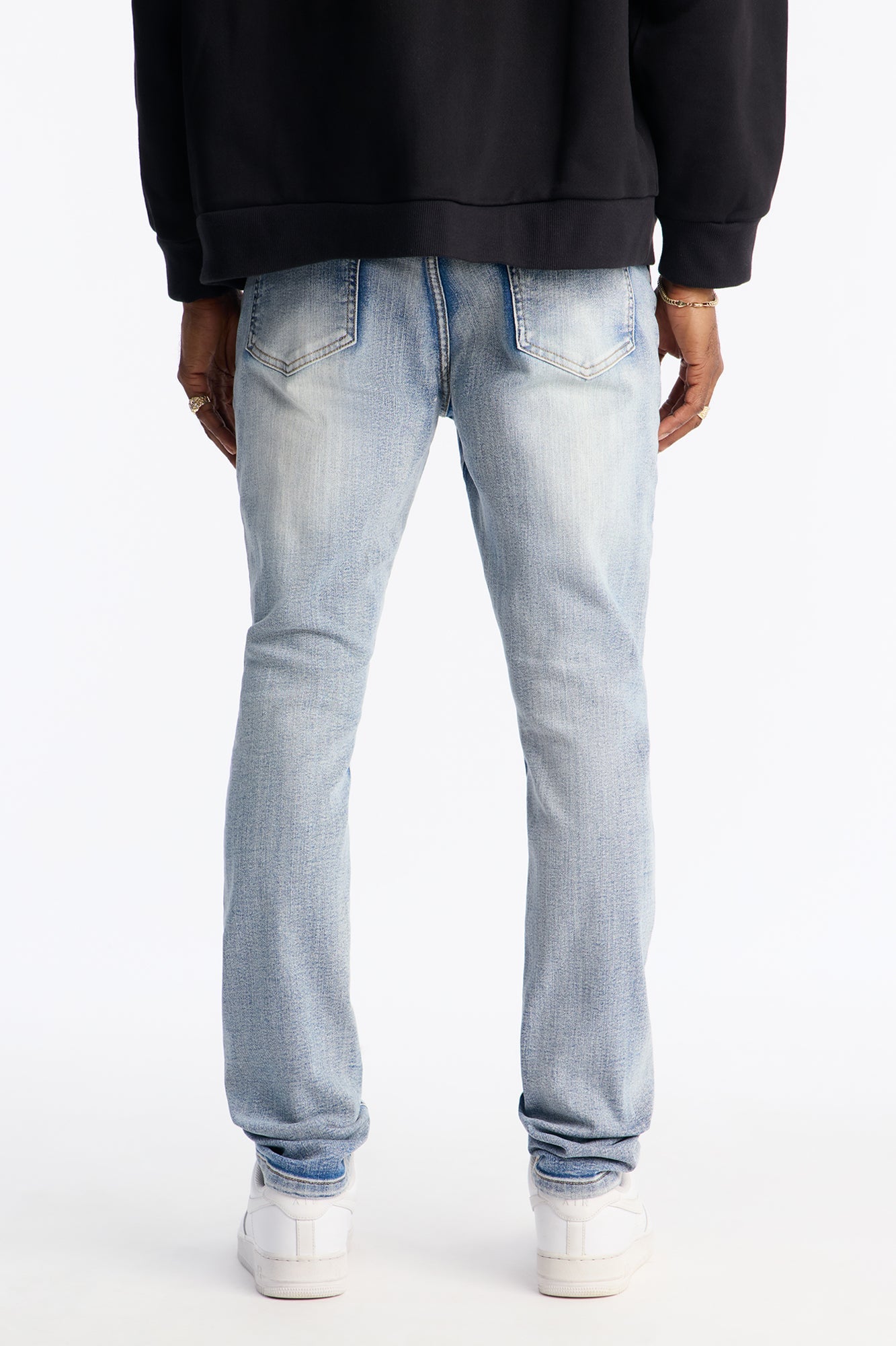 Stacked Skinny Urban Mend Jeans - Light Wash image 3