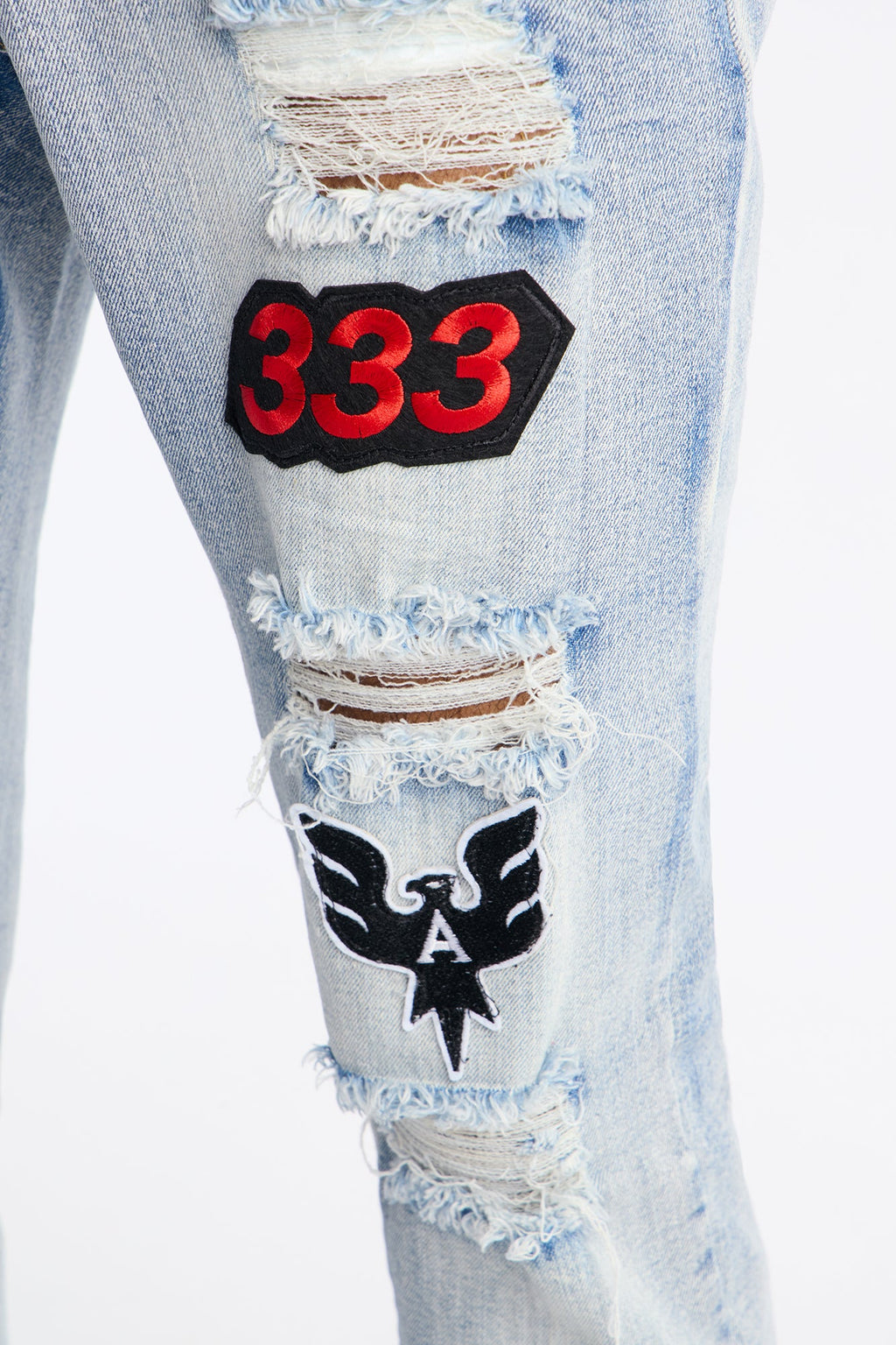 Stacked Skinny Urban Mend Jeans - Light Wash image 4