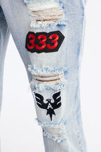 Stacked Skinny Urban Mend Jeans - Light Wash image 4