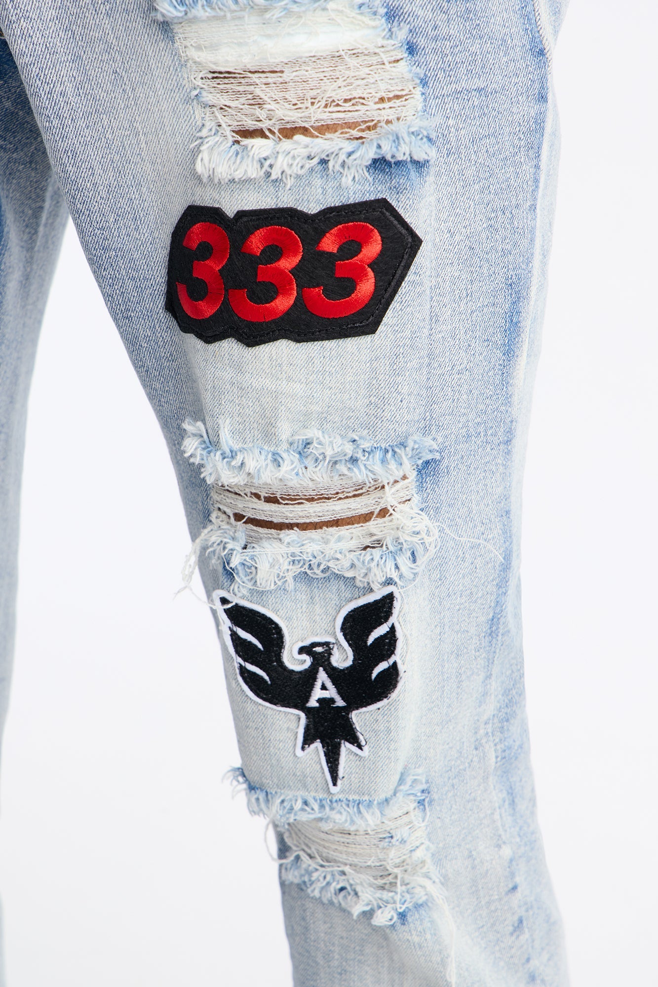 Stacked Skinny Urban Mend Jeans - Light Wash image 4