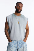 Boiler Washed Boxy Muscle Tee - Slate Blue image 1