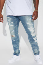 For The Fame Stacked Skinny Jeans - Light Wash image 2