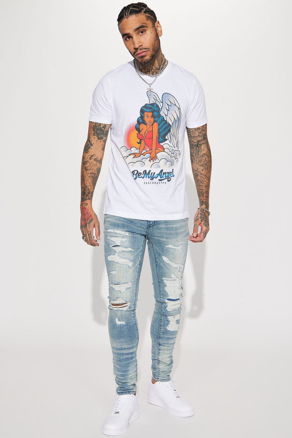 For The Fame Stacked Skinny Jeans - Light Wash image 3