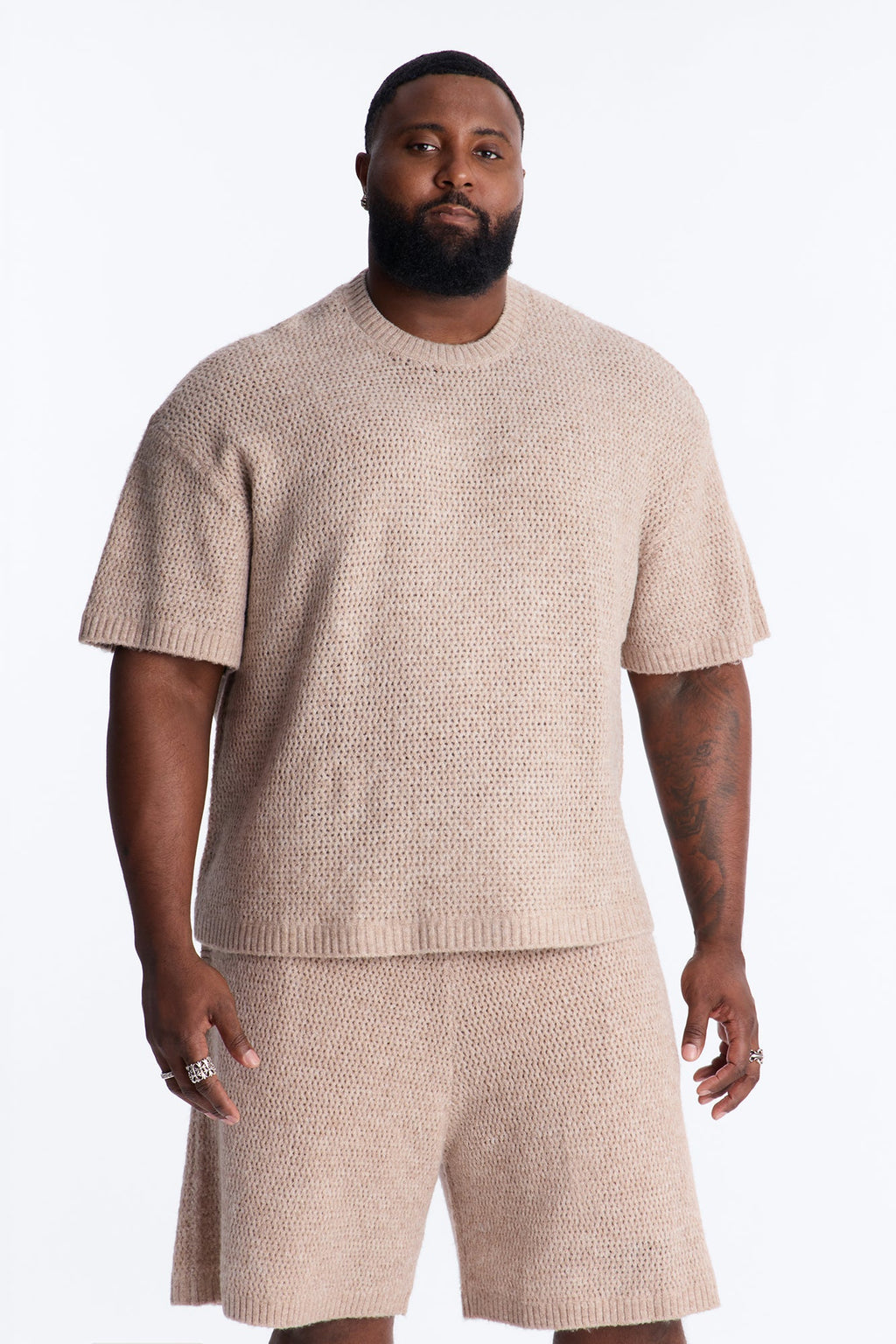 Oversized Venice Sweater Shirt - Stone image 4