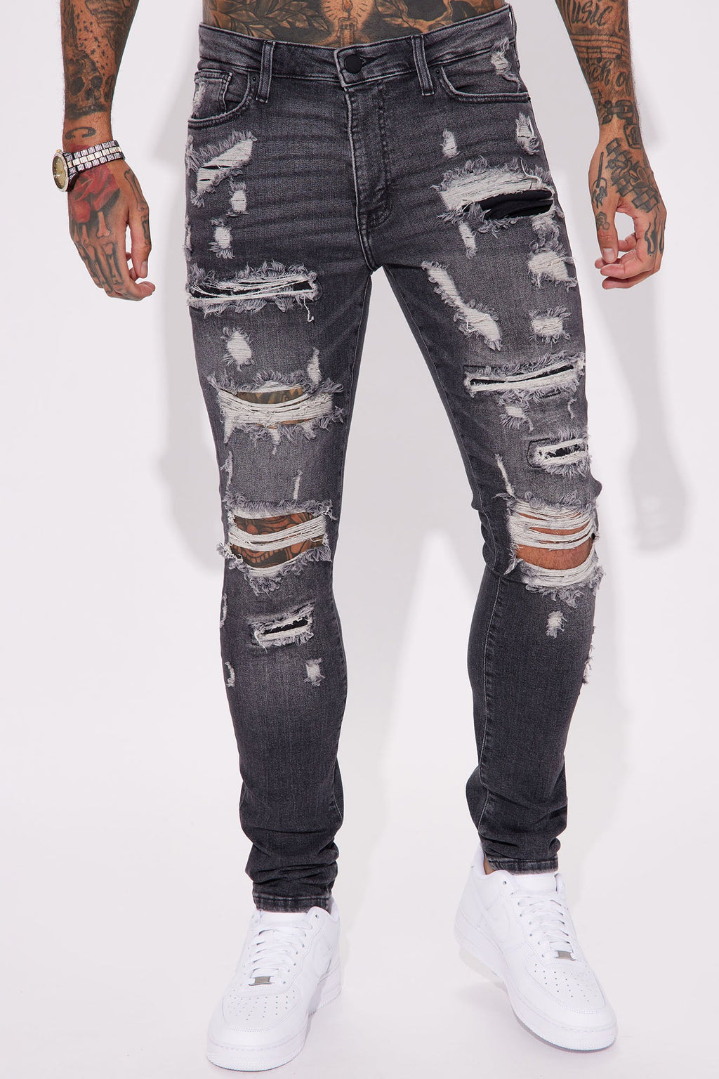 Ready To Unwind Stacked Skinny Jeans - Black Wash image 4