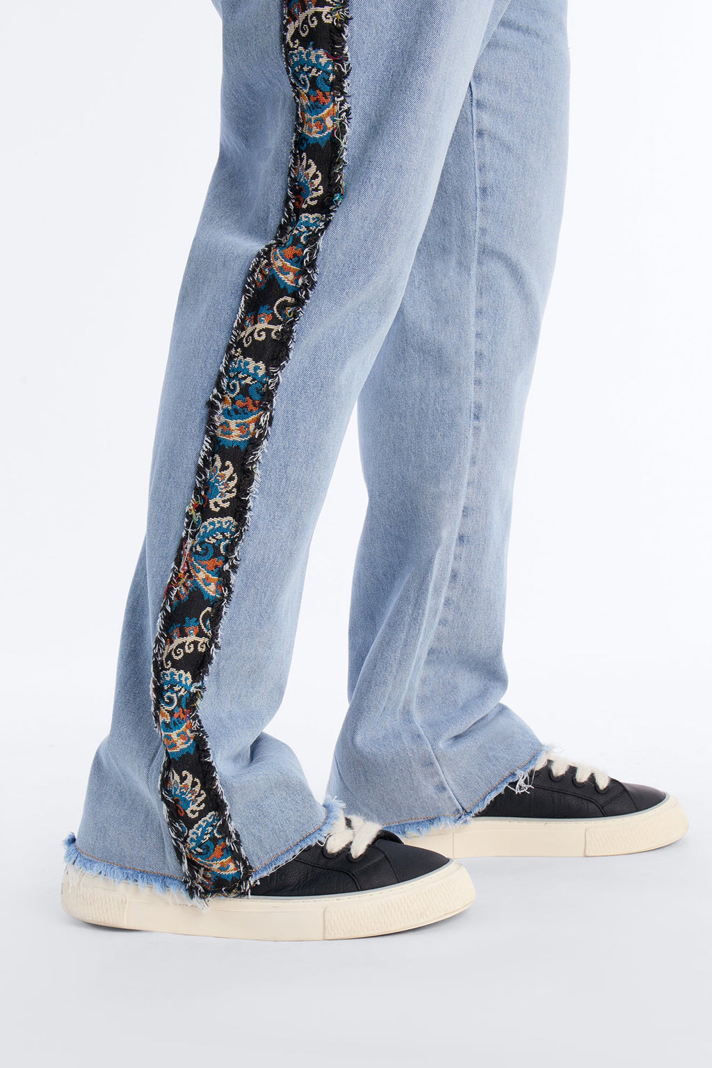 Stacked Slim Flare Exquisite Tapestry Jeans - Light Blue Wash image 1