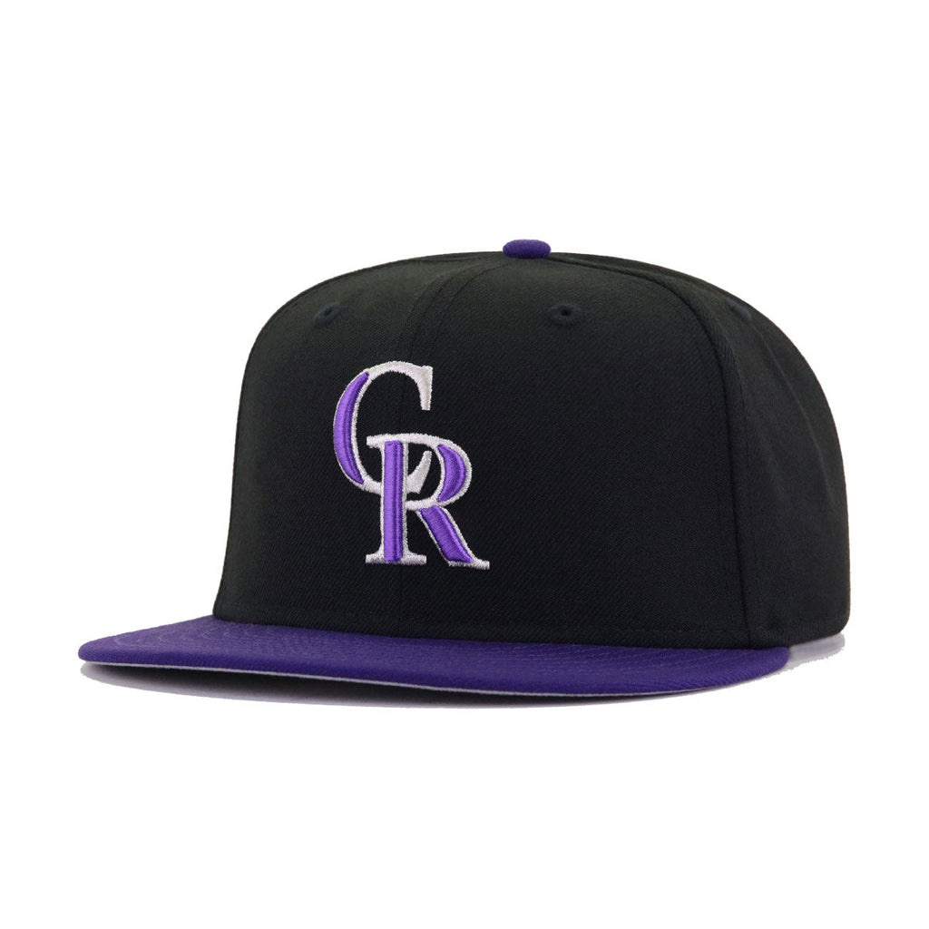 Colorado Rockies Black Purple Cooperstown AC New Era 59Fifty Fitted