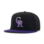 Colorado Rockies Black Purple Cooperstown AC New Era 59Fifty Fitted