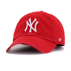 New York Yankees Red 47 Brand Clean Up Dad Hat