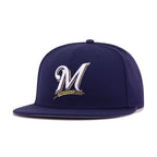 Milwaukee Brewers Light Navy Cooperstown AC New Era 59Fifty Fitted