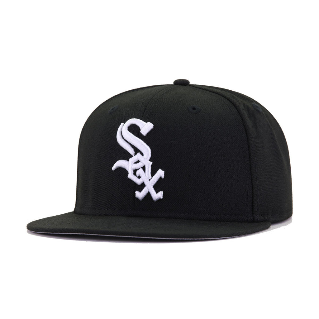 Chicago White Sox Black Cooperstown AC New Era 59Fifty Fitted