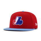 Montreal Expos Scarlet Sky Blue New Era 59Fifty Fitted