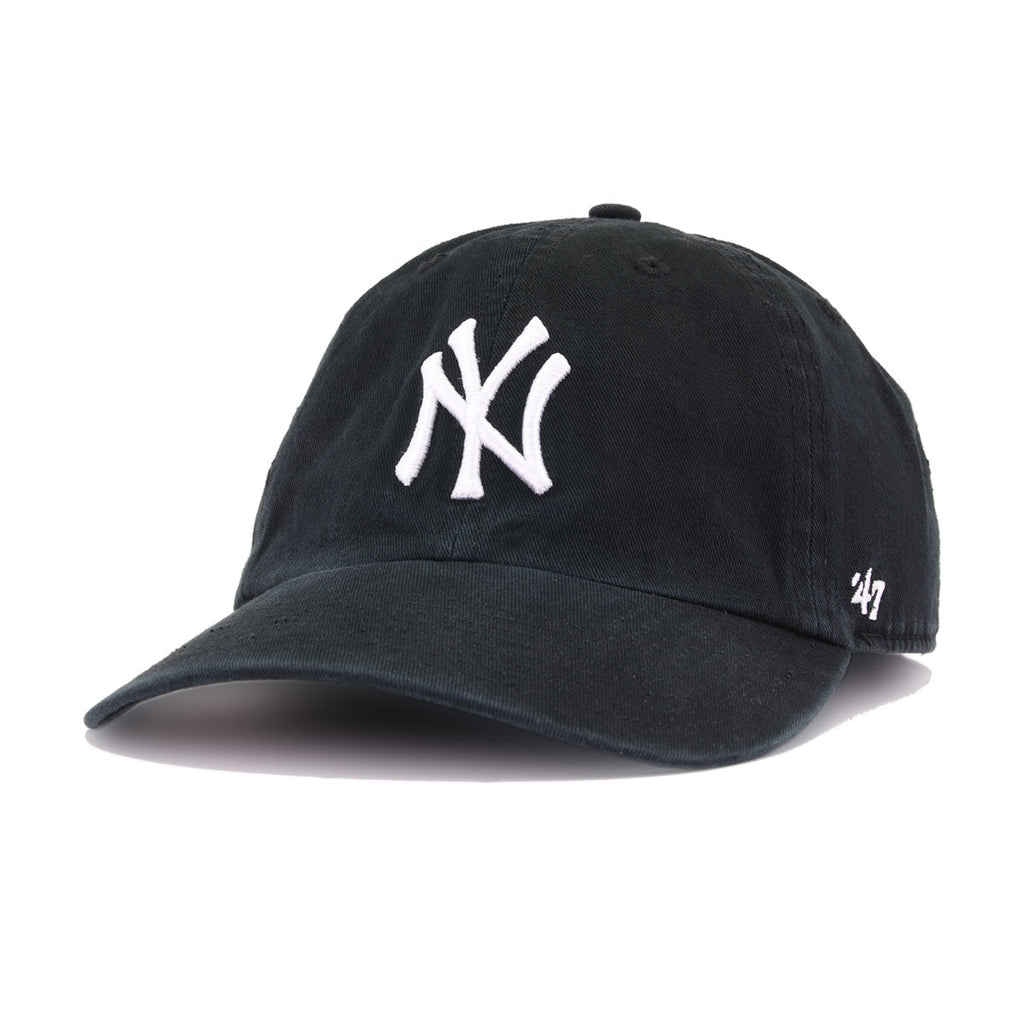 New York Yankees Black 47 Brand Clean Up Dad Hat