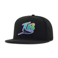 Tampa Bay Rays Black Cooperstown AC New Era 59Fifty Fitted