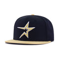 Houston Astros Navy Metallic Gold Cooperstown AC New Era 59Fifty Fitted