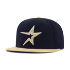 Houston Astros Navy Metallic Gold Cooperstown AC New Era 59Fifty Fitted