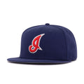 Cleveland Indians Light Navy Cooperstown AC New Era 59Fifty Fitted