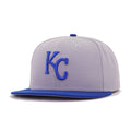 Kansas City Royals Grey Light Royal Blue Cooperstown AC New Era 59Fifty Fitted