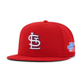 St Louis Cardinals Scarlet 1982 World Series Cooperstown Green Bottom New Era 59Fifty Fitted