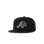 KIDS Atlanta Braves Black Metallic Gold 2021 World Series New Era K9Fifty Snapback