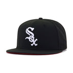 Chicago White Sox Black Red Bottom New Era 59Fifty Fitted