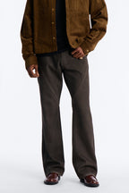 Stacked Slim Flare Phantom Waxed Jean - Olive image 1