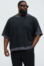 Dirty Wash Heavyweight Boxy Tee - Black image 4