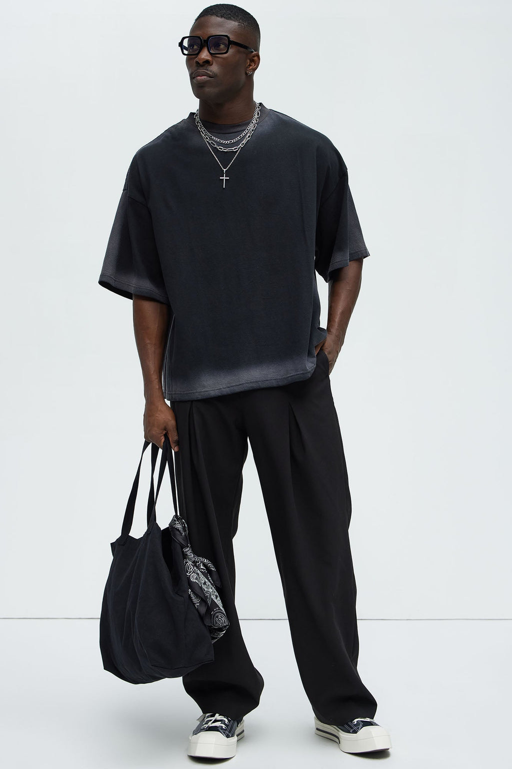 Dirty Wash Heavyweight Boxy Tee - Black image 2