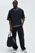 Dirty Wash Heavyweight Boxy Tee - Black image 2
