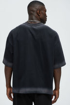 Dirty Wash Heavyweight Boxy Tee - Black image 3