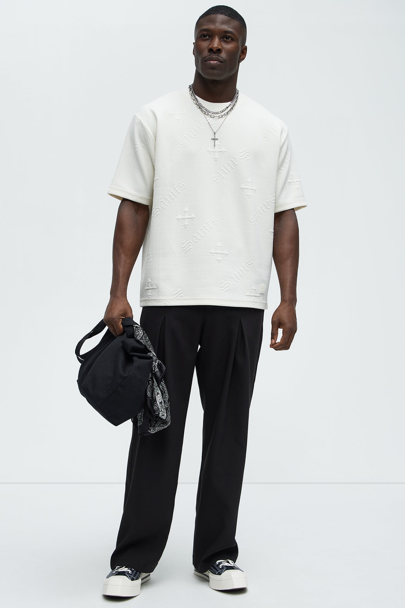 Saints Embossed Tee - Off White image 2