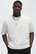 Saints Embossed Tee - Off White image 1