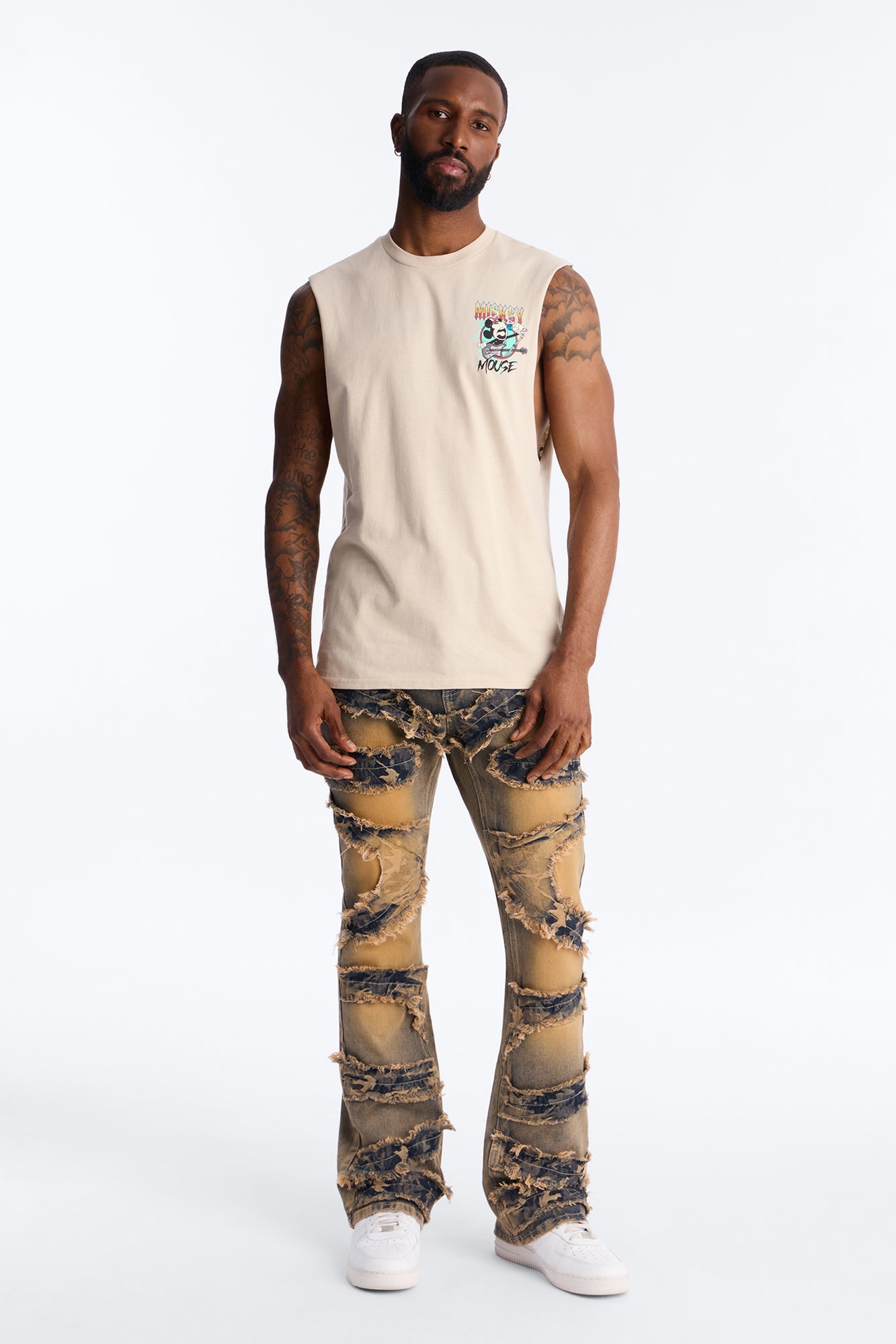 Stacked Skinny Flare With Tapestry Hit Jean - Vintage Wash image 2