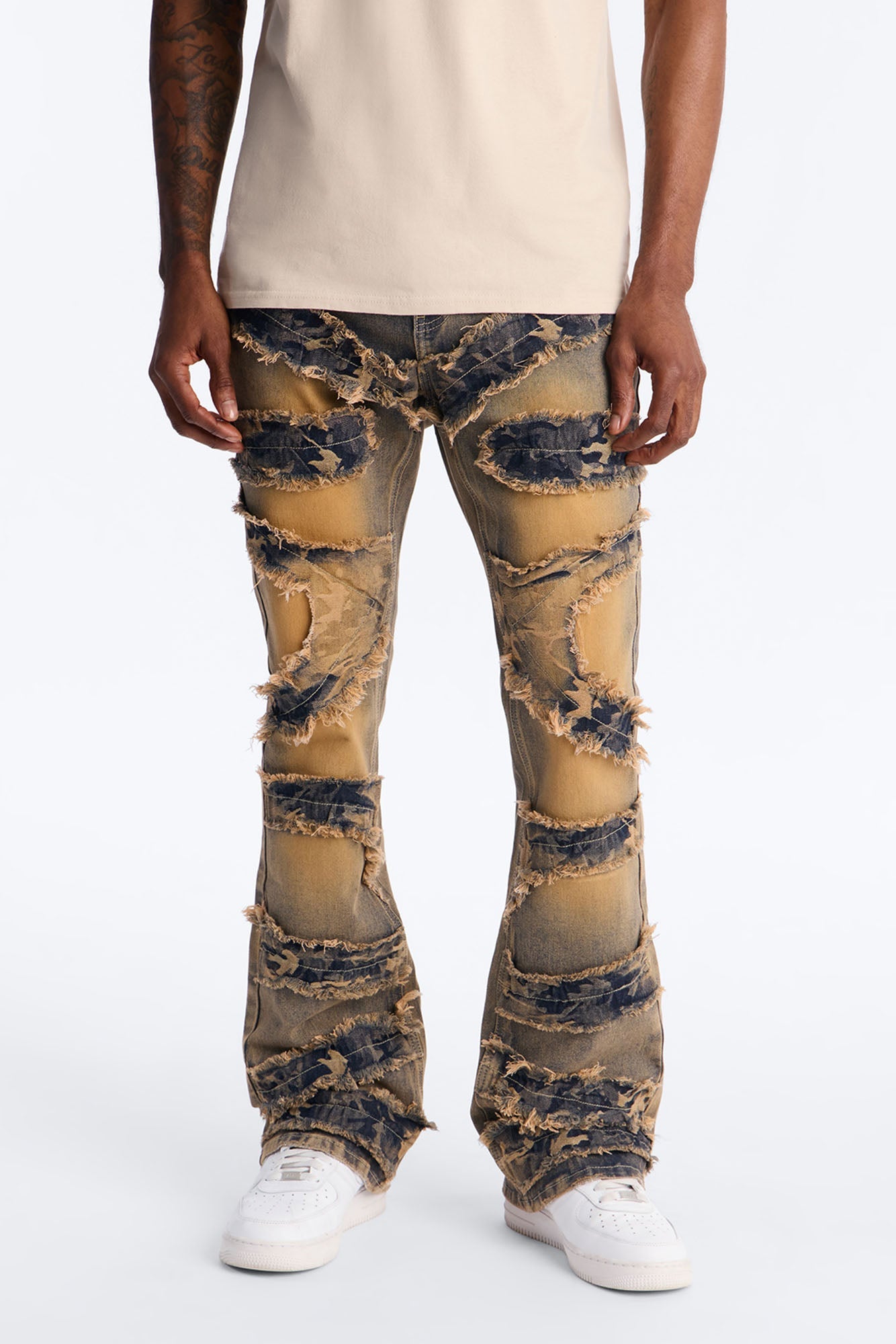 Stacked Skinny Flare With Tapestry Hit Jean - Vintage Wash image 1