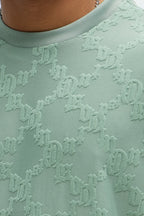 Verbiage Chenille Knit Crew Tee - Green image 3