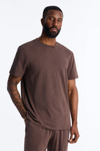 Essential Modal Lounge Short Sleeve Tee - Chocolate image 1