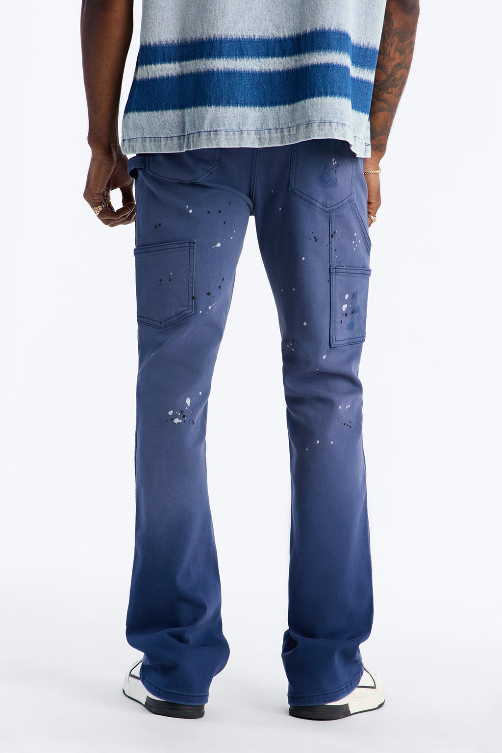 Stacked Skinny Flare Old Painters Carpenter Jean - Navy image 4