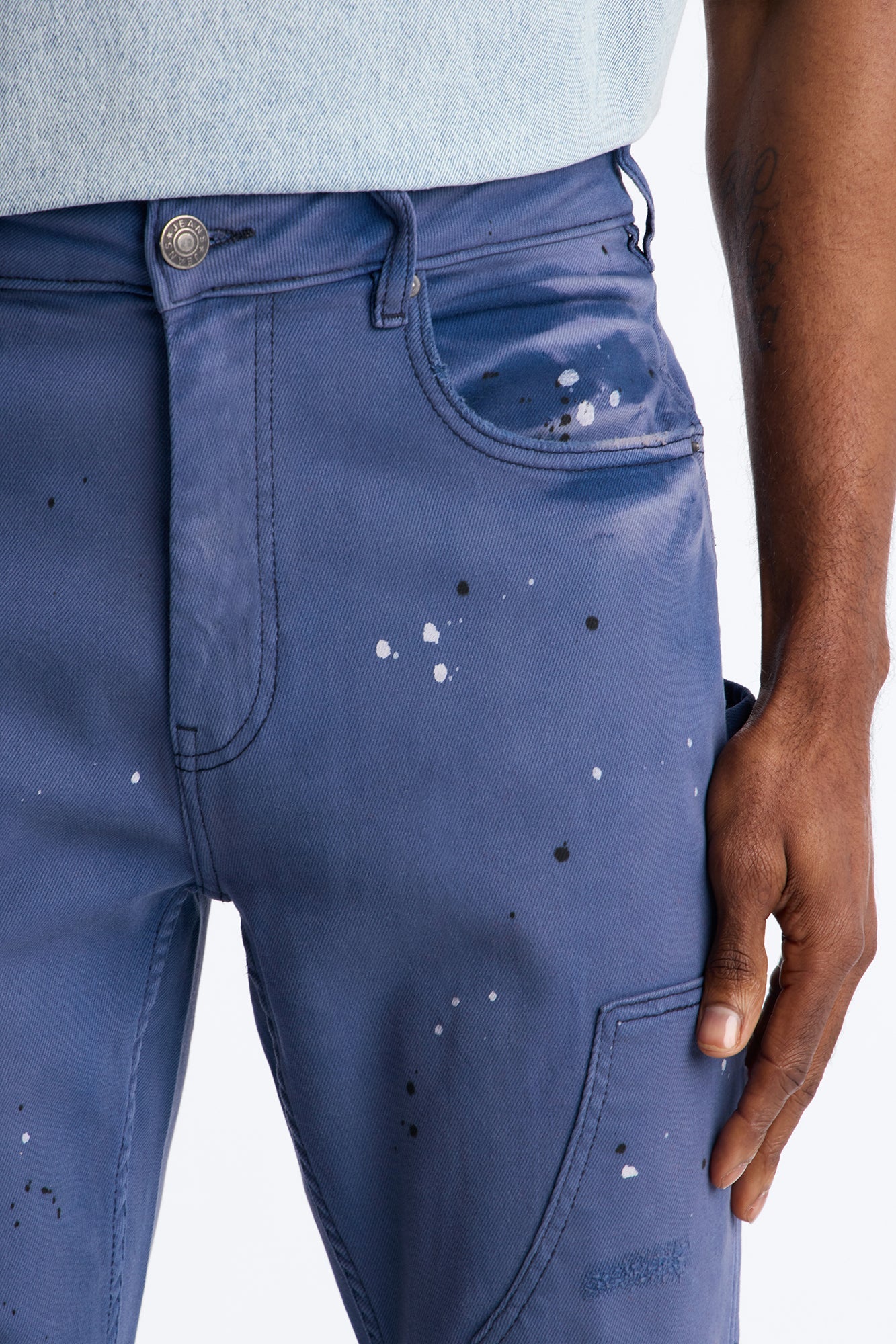 Stacked Skinny Flare Old Painters Carpenter Jean - Navy image 3