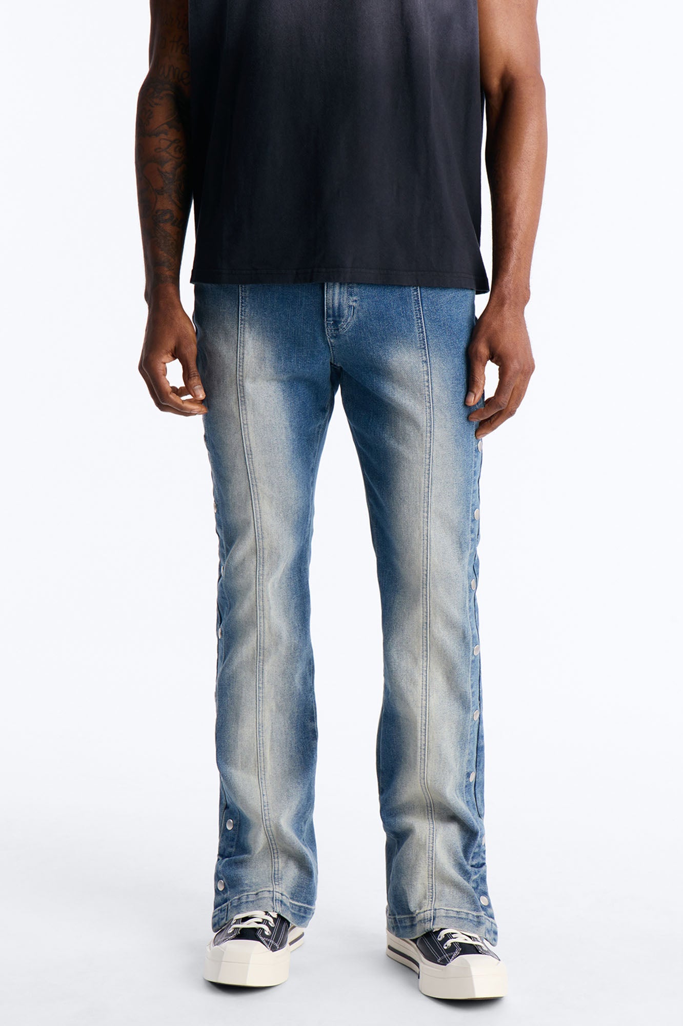 Stacked Skinny Flare Lockdown Jean - Light Wash image 2