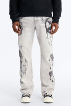 Stacked Skinny Flare Ace Royale Jean - Grey image 1