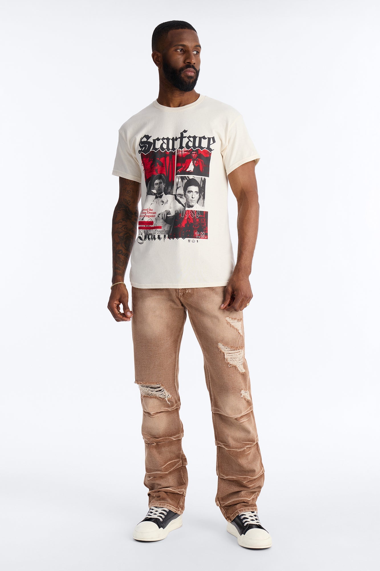 Straight Down The Street Ripped Jeans - Dark Brown image 2