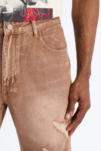 Straight Down The Street Ripped Jeans - Dark Brown image 3