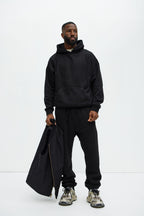 Tyson Oversized Heavyweight Hoodie - Black image 3