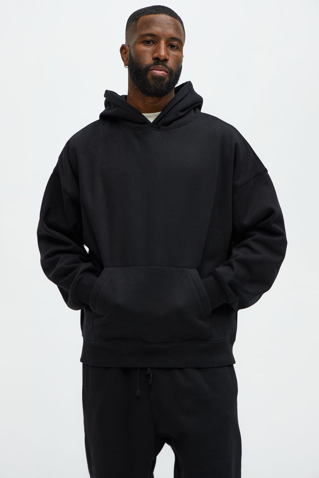 Tyson Oversized Heavyweight Hoodie - Black image 1