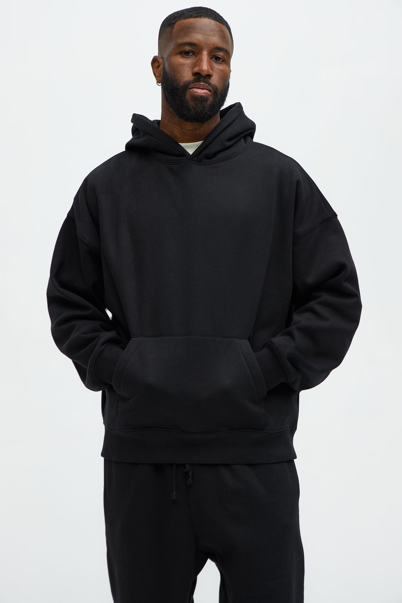 Tyson Oversized Heavyweight Hoodie - Black image 1